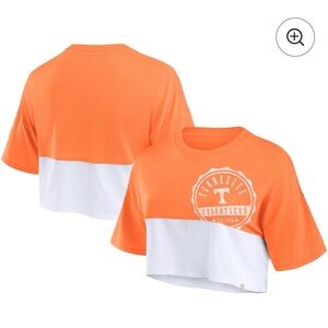 Tennessee Volunteers Fanatics Women’s Oversized Badge Colorblock Cropped T-Shirt